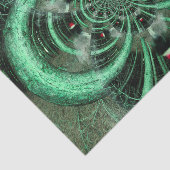 Gothic Girl Green Forest Abstract Surreal Tissuepapier (Detail)