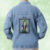 Gothic Girl Groen Pet Tattoos barbed zwart Lijst Denim Jacket