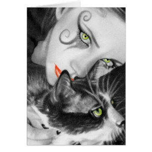 Gothic Girl Kat Card
