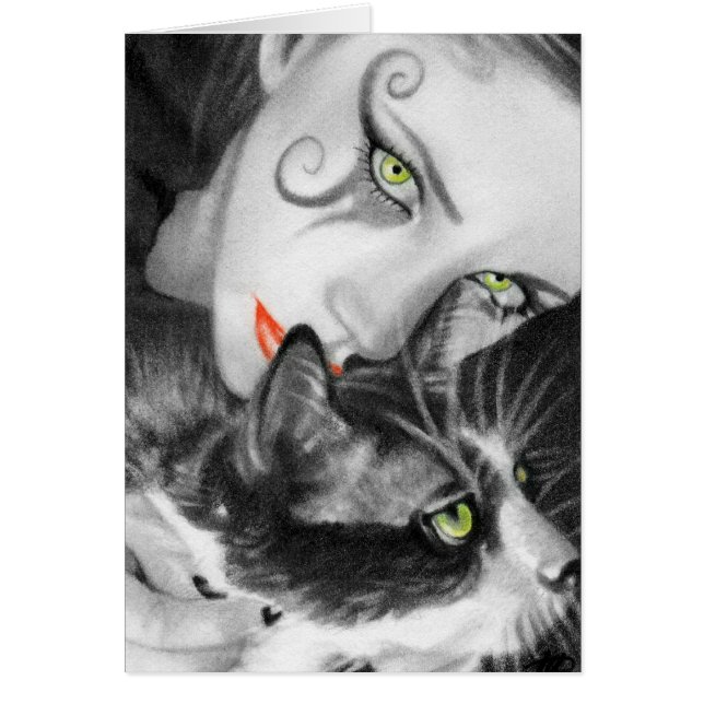 Gothic Girl Kat Card (Voorkant)