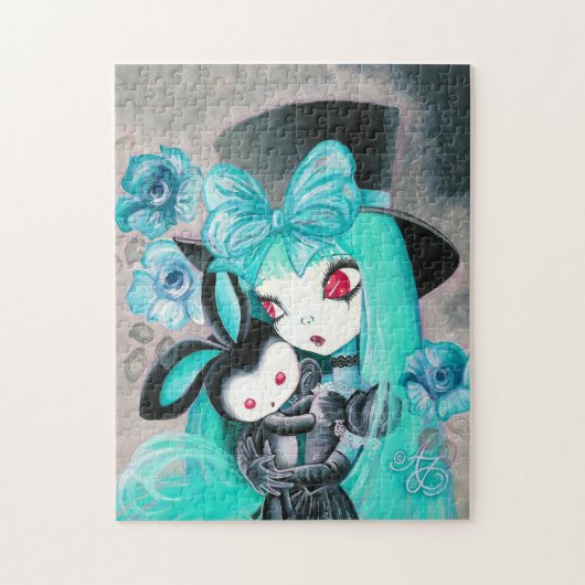 Gothic Girl met Bunny Legpuzzel (Verticaal)