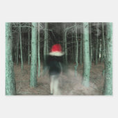 Gothic Girl Modern Black Red Forest Inpakpapier Vel (Voorkant 2)