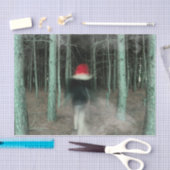 Gothic Girl Modern Black Red Forest Tissuepapier (Craft)