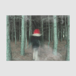 Gothic Girl Modern Black Red Forest Tissuepapier