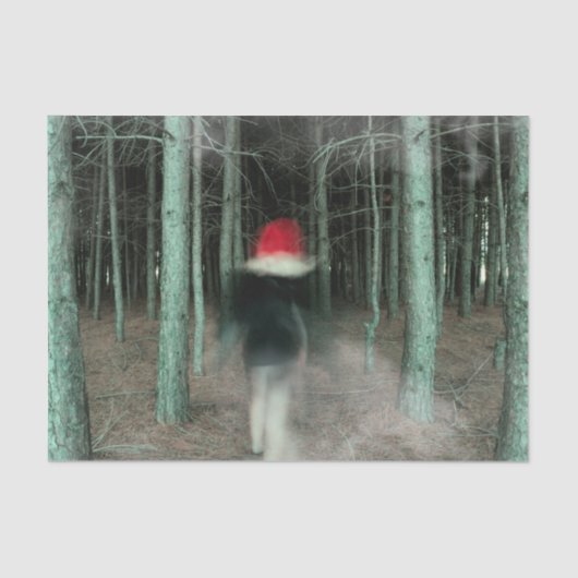 Gothic Girl Modern Black Red Forest Tissuepapier (Voorkant)