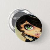 Gothic Girl - Myna Ronde Button 5,7 Cm (Voorkant /achterkant)