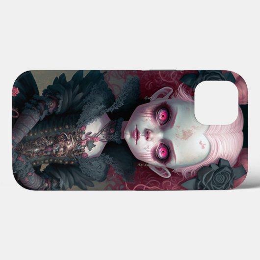 Gothic Girl Pink Black Creepy Cute Case-Mate iPhone Case (Achterkant (horizontaal))