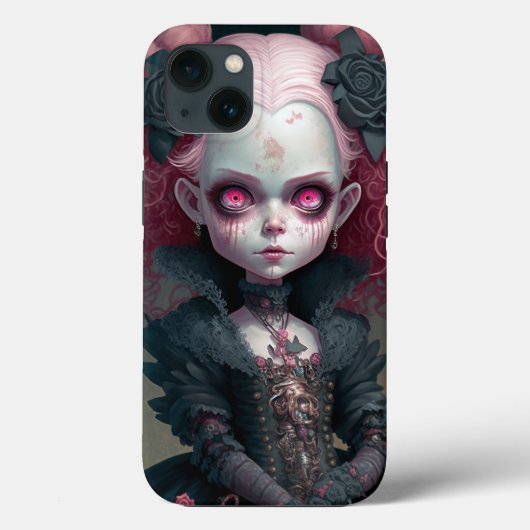 Gothic Girl Pink Black Creepy Cute Case-Mate iPhone Case (Achterkant)