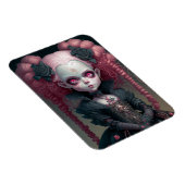 Gothic Girl Pink Black Creepy Cute Magneet (Rechterzijde)