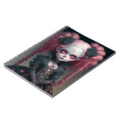 Gothic Girl Pink Black Creepy Cute Notitieboek (Linkerzijde)