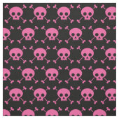 Gothic Girl Pink Black Skulls Pattern Cool Stof (Swatch)