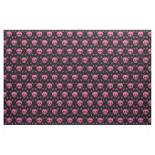 Gothic Girl Pink Black Skulls Pattern Cool Stof (Fat Quarter)