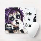 Gothic Girl Portrait - Grim & Glam Muismat (Met muis)