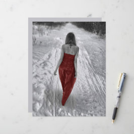 Gothic  Girl Red Dress-ontkoppelingskunst