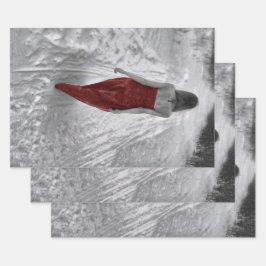 Gothic  Girl Red Dress-ontkoppelingskunst Inpakpapier Vel