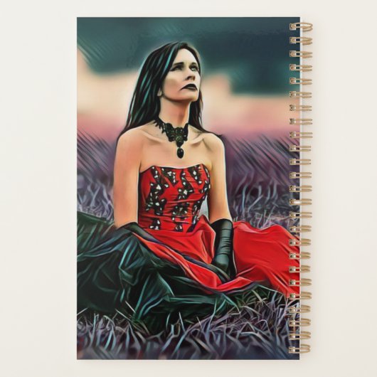 Gothic Girl Sitting  Planner (Achterkant)