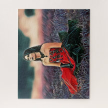 Gothic Girl Sitting Romantic Woman