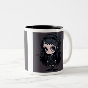 Gothic Girl Two-Tone Mok, 11 oz Tweekleurige Koffiemok