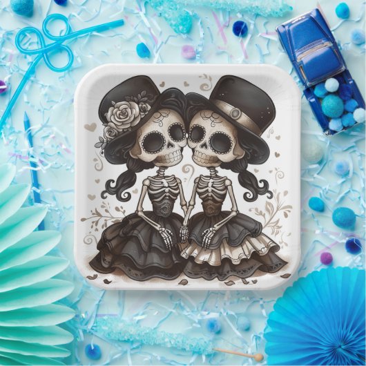 Gothic Girl Vrienden Papieren Bordje (Feest)