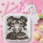 Gothic Girl Vrienden Papieren Bordje (Feest)