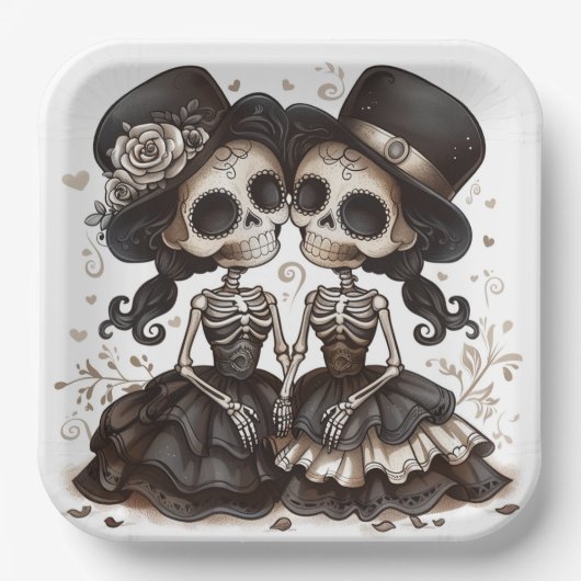 Gothic Girl Vrienden Papieren Bordje (Voorkant)