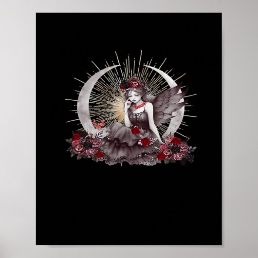 Gothic Girl Whimsigoth Classic Poster (Voorkant)