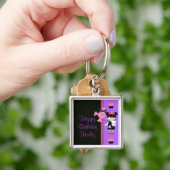 Gothic Girlie Cupcake Birthday Sleutelhanger (Hand)