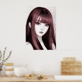 Gothic Girls #008: ETHERISCHE SCHOONHEID Poster (Keuken)