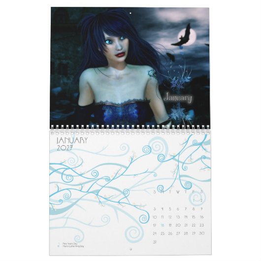 Gothic Girls 2010 Kalender (Jan 2027)