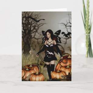 Gothic Girls Autumn Harvest greeting card Kaart