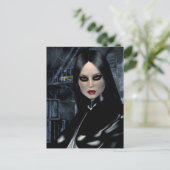Gothic Girls Cyber Vamp briefkaart (Staand voorkant)