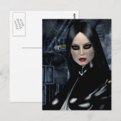 Gothic Girls Cyber Vamp briefkaart (Voorkant / Achterkant)