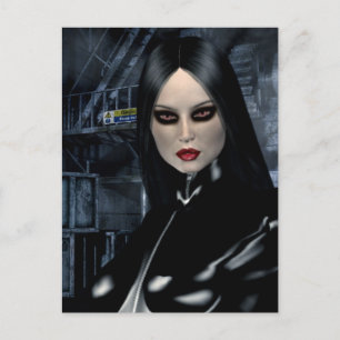 Gothic Girls Cyber Vamp briefkaart