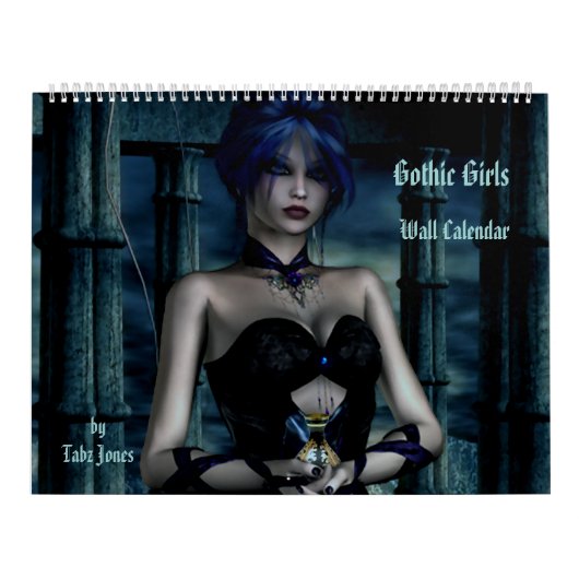 Gothic Girls Fantasy 3D Wall Agenda Kalender (Hoes)