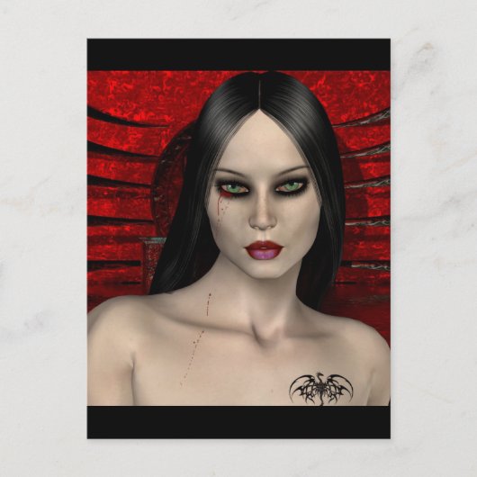 Gothic Girls No Turing Back briefkaart (Voorkant)