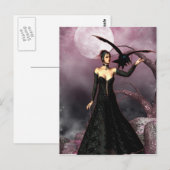 Gothic Girls Red Witch fantasy briefkaart (Voorkant / Achterkant)