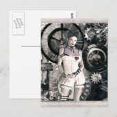 Gothic Girls Steampunk op het hart Briefkaart (Voorkant / Achterkant)