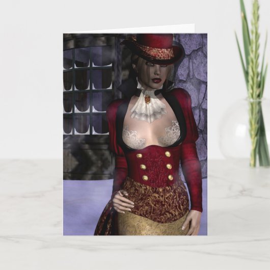 Gothic Girls Victorian Winter greeting card Kaart (Voorkant)