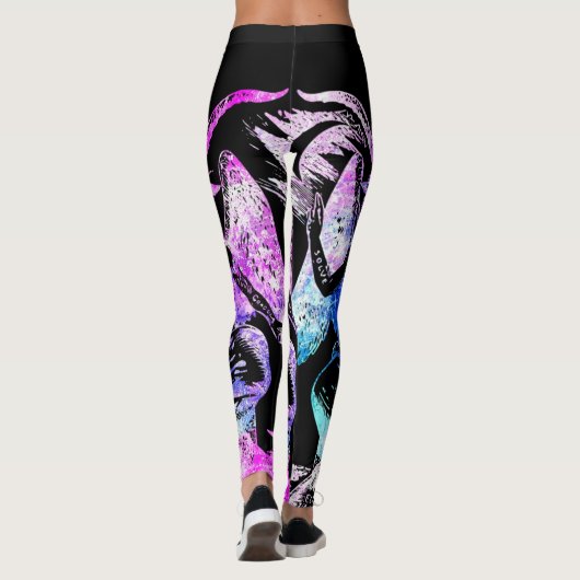 Gothic Girly Baphomet Leggings (Achterkant)