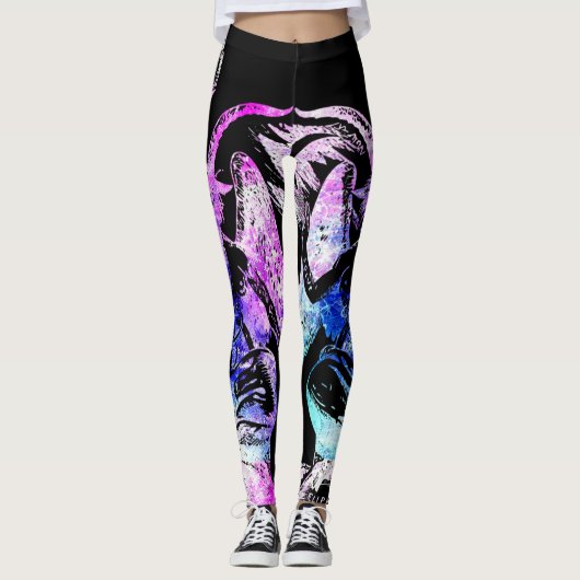 Gothic Girly Baphomet Leggings (Voorkant)
