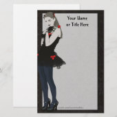 Gothic Girly Stationery Briefpapier (Voorkant / Achterkant)