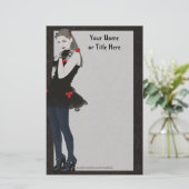 Gothic Girly Stationery Briefpapier (Staand voorkant)