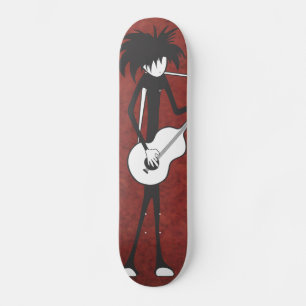 Gothic gitarist persoonlijk skateboard
