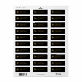 Gothic Glam | Adres Etiket | Zwart (Full Sheet)