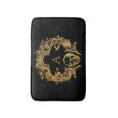 Gothic Glam | Bath Mat | Monogram goudschedel (Voorkant Verticaal)