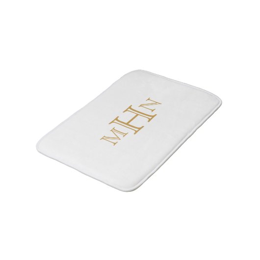 Gothic Glam | Bath Mat | Monogram | wit (Gekanteld)