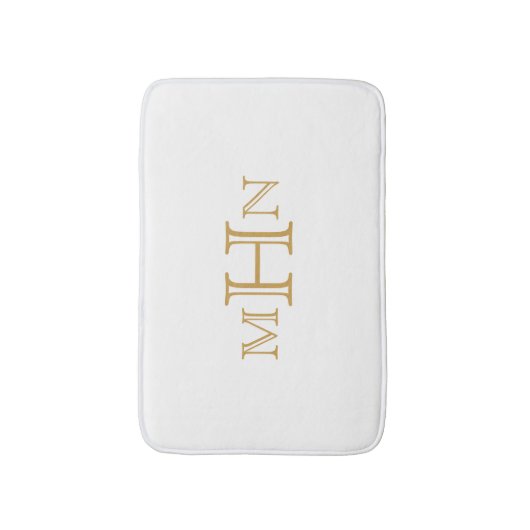 Gothic Glam | Bath Mat | Monogram | wit (Voorkant Verticaal)