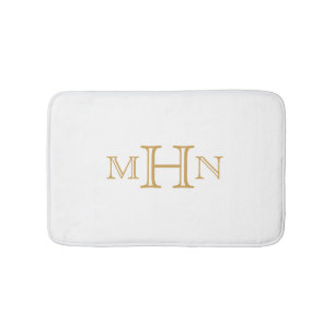 Gothic Glam Bath Mat Monogram wit
