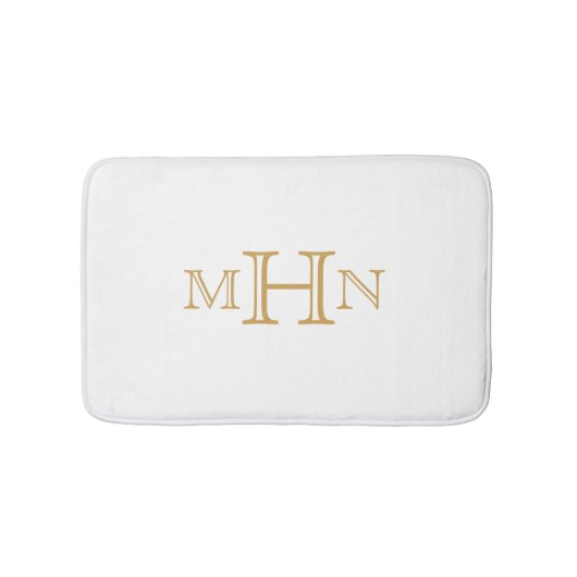 Gothic Glam | Bath Mat | Monogram | wit (Voorkant)