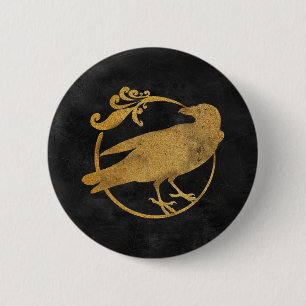 Gothic Glam   BUTTON   Raven   Zwart